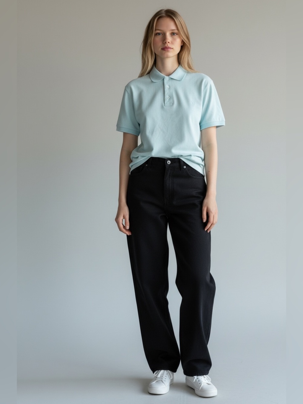 Louis Vuitton Light Blue Polo Top